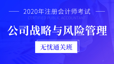 2020年注册会计师课程+题库-公司战略与风险管理