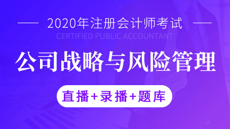 2020年注册会计师-公司战略与风险管理（直播+录播+题库）