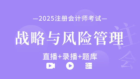 2025年注册会计师-公司战略与风险管理（直播+录播+题库）