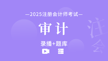 2024年注册会计师-审计（录播+题库）